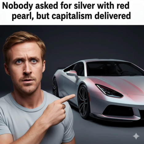 The crimson pearl and silver color combination thinks it’s better than you